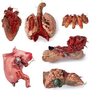 Scary Halloween Party Decorations, Realistic Haunted House Decor, Zombie Vampire Crime Scene Bloody Decorations, Creepy Carnival Props Bloody Props, 6Pcs Fake Dead Body Parts Fingers