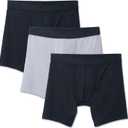 Fruit of the Loom mens Premium Breathable Boxer Briefs (Regular & Big Man) (Small, Regular Leg  Micro Mesh  3 Pack Black/Grey)