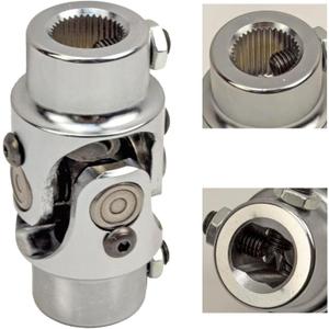 3/4" 36 Spline X 3/4" DD Steering Shaft U Joint Single Chrome Universal Joint Coupling