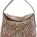 DKNY Tania Hobo Large Shoulder Bag Python Silver