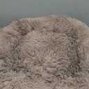WESTERN HOME WH Calming Dog & Cat Bed, Anti-Anxiety Donut Cuddler Warming Cozy Soft Round Bed, Fluffy Faux Fur Plush Cushion Bed for Small Medium Dogs and Cats 30.0"L x 30.0"W x 8.0"Th, Brown