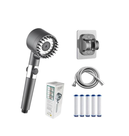 Drivse Showerhead, Ion Drops Shower Head, DrivseTurbo with Built-in Filter Handheld Turbo Showerhead (1 Set) (1PCS)