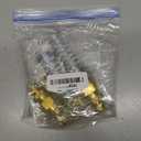 1/2” Hose x 1/2” Male Connector with Spring Guard, Dzakoot 2 Pack Air Brake Hose End Fitting with 2 Pack 1/2” Sleeve Tube