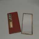 for Samsung Galaxy Z Fold 7 Phone Case,Luxury Genuine Leather,Full Body Hinge Protection,Built-in Screen Protector,Kickstand Slim Phone Cover for Galaxy Z Fold7 (Red)