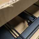 Amazon Basics Foldable Metal Platform Bed Frame with Storage, Sturdy Steel Support, No Box Spring Needed, 14-inch High, Tool-Free Setup, Twin Size, Black