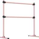 Zlinke 4FT Height Adjustable Ballet Barre, Freestanding Ballet Bar, Heavy Duty Dance Bar Support, Sturdy Construction, Anti-Slip for Kids Adult, Home and Gym Use