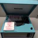 Standing Record Player with Legs, 3 Speed Vinyl LP Player Bluetooth Vintage Turntable with Built-in Speakers USB Input& Recorder, RCA Out, AUX in, Turquoise