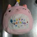 Cute Cat Plush Birthday Gifts for Girls, Soft Cat Plushies Toy Pink Pillow Cat Stuffed Animals Gift for Girlfriend Kids Birthday 8" Cat Stuffed (Small Cat Plush)