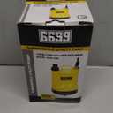 1/6HP Portable Utility Pump Submersible Small Backup Sump Pump Draining Tool to Remove Water from Flooding House Basement Pool Tankless Heater Flushing Pump with 10-Foot Cord SUB 1100