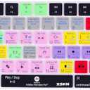 XSKN Premiere Pro Shortcuts EU Version Keyboard Silicone Skin Cover Fits for Apple Since 2021 Released MacBook Air MacBook Pro 13.6 15.3 14.2 16.2 Inch with M1 M2 M3 M4 Chip and Touch ID