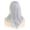 Long Wavy Grey Wigs for Women Synthetic Natural Cosplay Replacement Hair Wig