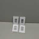 4-Pack Decorator Outlet Cover Plate, White Decorative Switch Plates and Outlet Covers, Natural Bamboo Fiber Wall Plates for Electrical Outlets, Receptacle, GFCI Outlet, Dimmer Switch