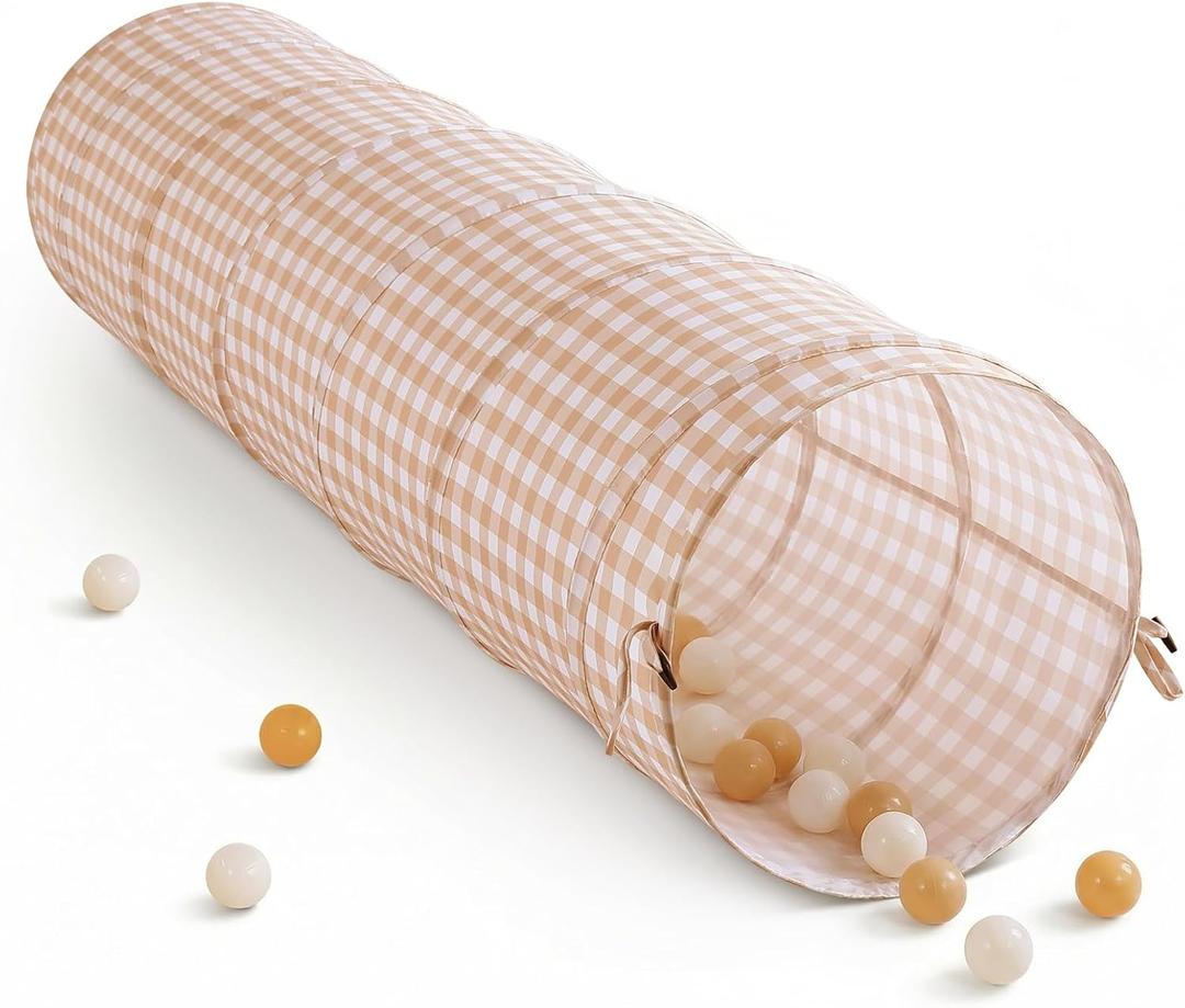 Tunnel Toys for Toddlers: Pop Up Kids Play Tunnel with Carry Bag - Collapsible Peachskin Fabric Tunnel for Baby Indoor & Outdoor - Sensory Activity Gift for Boys Girls Pet Puppy Dog