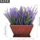 Faux Lavender Plant in Pot, Fake Flowers Arrangement for Table Centerpieces, Faux Plants Indoor Potted Plants Artificial Decor Fake Lavender Flowers Purple Home Office Decor for Women (Red)