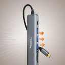 USB C Hub Multiport Adapter, CableCreation 7-in-1 USB C HDMI Hub with 4K 30Hz HDMI, 100W PD, 3 USB 3.0 5Gbps Data Ports, SD/TF Cards Reader for MacBook Pro/Air, iPad Pro, Pixelbook, XPS