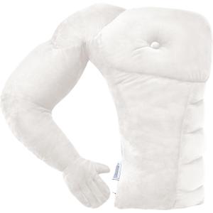 DeluxeComfort Muscle Body Pillow, 1 Count (Pack of 1), White Man
