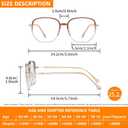 JOLLYNOVA Blue Light Blocking Glasses for WomenOversized Lightweight TR90 Fashion Computer Eyeglasses (Gold)