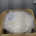 CAROLMADE Set of 2 Round Ottoman with Storage, Upholstered Vanity Stool Support 330lbs Multifunctional Coffee Table Ottoman Boucle Foot Rest Stool or Living Room Bedroom Dorm (White)