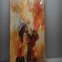 YYYYHPP YP0250 Abstract Wall Art Orange Flow Canvas Wall Art Framed Canvas Prints Painting Pictures Ready to Hang for Living Room Bedroom Kitchen Home and Office Wall Decor (40"L x 20"W)