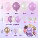 Dusty Purple and Pink Balloon Arch Kit  Double Stuffed Lavender, Pastel Pink, Lilac, Pearl White and Champagne Gold Balloons for Birthday, Baby Shower, Wedding, Bridal Shower Decorations
