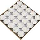 Tea Lights Candles, 50 Pack Colorful Tealights Paraffin Pressed Wax About 2 Hours Burn Time for Travel, Centerpiece, Decorative, Gifts, Happy Birthday, New Year (White)