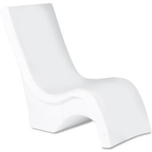 Step2 Vero Pool Chair, Fade-Resistant, Waterproof Patio Furniture for Sun Shelf, Use in Pools up to 15-Inches of Water, Weighted, 43"D x 23"W x 37"H, Resin, White