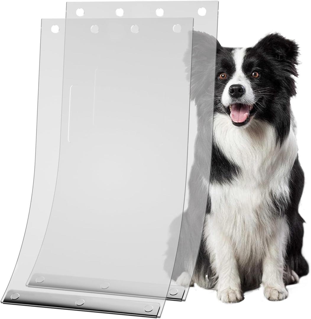 2-Pack Dog Door Replacement Flaps - Compatible with Ruff Weather XL Dog Door, Safe and Free Access for Pets
