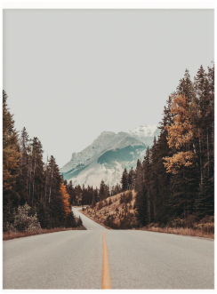 Canvas Wall Art for Bathroom Scenic Road Banff Framed Prints Poster for Bedroom Living Room Decor Painting Home Wall Artwork 16x20 Kitchen