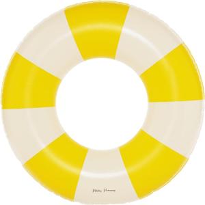 Petites-Pommes Kids Float for Pool for Toddlers - Durable Inner Tube, Handprinted Classic Striped Design Striped Swim Rings, Soft Comfort Seaming, Packable Floats for Travel, Yellow, 24 inch (24 IN (3-6 Years), LIMONATA)