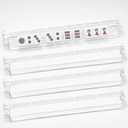 MAILIE Mahjong Racks with Pushers, 4 Pack Clear Acrylic Mahjong Tile Rack and Pusher Combo for American Mahjong, Non-Slip Folding Mahjong Accessories Set