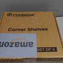 Forbena Floating Corner Shelves for Wall Set of 4, Small Corner Bookshelf for Bedroom Books, Round Wooden Corner Shelf Wall Mount for Bathroom Plants, Kitchen, Living Room Decor (Dark Brown) (10" Depth, 3. Rustic Brown)