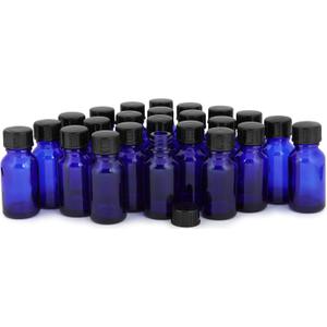 Vivaplex, 24, Cobalt Blue, 15 ml Glass Bottles, with Lids