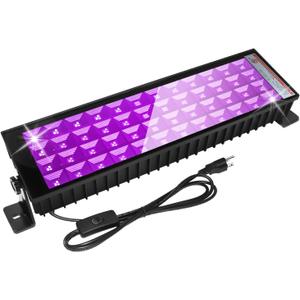 1 Pack 100W LED Black Light Bar, Blacklight with 9.8ft Cord+Plug+Switch, Black Lights for Halloween,Neon Glow Party, Body Paint, Birthday,Christmas,IP66 Waterproof
