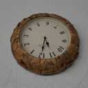 Presentime & Co Farmhouse Series, Rustic Woven Clock, 10.5 inch, Natural Woven Water Hyacinth/Sea Grass. Wall Sculpture, Wall Art and Timepiece for Home Decoration/Decoration/Farmhouse Dcor.