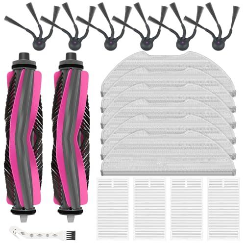 19 Packs Accessories Kit for Eureka E20 Evo Plus (NOT for E20 Plus) Robot Vacuum Cleaner, 2 Rubber Brushs, 4 HEPA Filters, 6 Mop Pads, 6 Side Brushes, 1 Cleaning Brush