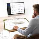 Gannyfer Desk Calendar 2026 with Desktop Mat, Simplified Large 22" x 17" Desktop Pad Calendar, 18 Month Desk Calendar, Use Now to Dec 2026, Office Supplies Perfect for Home School and Office - Green(6 Stickers Included)