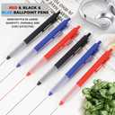 2 x Pens Bulk, 30 Pcs Retractable Ballpoint Pens Medium Point (1.0mm) Rollerball Pens for Smooth Writing Women Men Gifts, (10Black&10Blue&10Red Ink) for Journaling School and Office Supplies Use