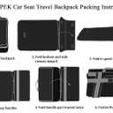 YOREPEK Padded Car Seat Travel Bag Backpack for Airplane, Heavy Duty Car Seat Bags for Air Travel, Carseat Cover for Airplane Travel with Shoulder Strap, Car Seats Carrier for Airport, Black