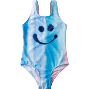 LIZENS Girls one Piece Swimwear Multicolor Swimsuit Colorful Beach Bathing Suit for Kids 2-12 Years (7-8 Years, Skyblue)