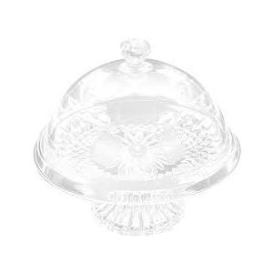 Cake Stand with Dome: Raised Footed Cake Cupcake Stand Round Clear Cloche Dome Cover Cake Display Cover Cake Glass Cake Pan Cover Food Plate Cupcake Display Holder