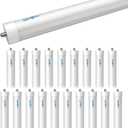 8ft T8 LED Bulbs 40W 80W Equivalent, 5000k Daylight 4000LM, FA8 Single Pin Tube Light, Dual-End Power Ballast Bypass, T8 T10 T12 Fluorescent Replacement, Frosted Cover ETL Certified 20-Pack
