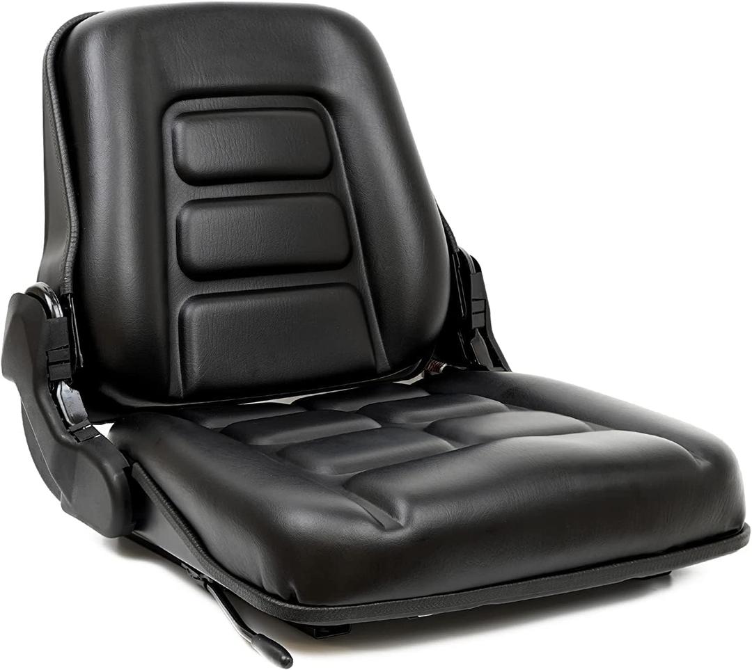 Universal Forklift Seat, Tractor Seat with Adjustable Angle Back,Micro Switch and Slide,for Tractor,Excavator Skid Loader Backhoe Dozer Telehandler ZTRs Equipment Construction