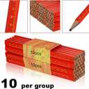 00 Pcs Heavy Duty Octagonal Hard Black Carpenter Pencils for Woodworking and Concrete Marking