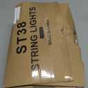 50 FT Outdoor String Lights - LED Waterproof Patio Lights with Dimmer Remote - Edison Bulbs for Porch, Backyard & Cafe/Bistro (Black Plug in (Not Solar))