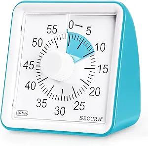 60-Minute Visual Timer, Classroom Timer, Countdown Timer for Kids and Adults, Time Management Tool for Teaching (Blue