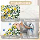 ANNA QUEEN Lemon Print Chair Covers for Dining Room Kitchen Set of 4 Summer Fruit Washable Stretch Slipcovers for Dining Chairs
