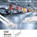 Sunco 6 Pack LED Shop Lights for Workshop 4FT, Linkable Garage Lighting, 4500 LM, 40W (150W Equivalent), 6000K Daylight Deluxe, Surface + Suspension Mount, 48 Inch Integrated Fixture, White