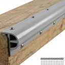 ORLANG 16.4ft Marine-Grade Dock Bumpers,5-Section PVC Dock Fenders with Stainless Steel Screws and Washers,P-Type Boat Dock Guards,Dock Post Bumpers for Docking Edges, Horizontal Decks or Piers(Grey)