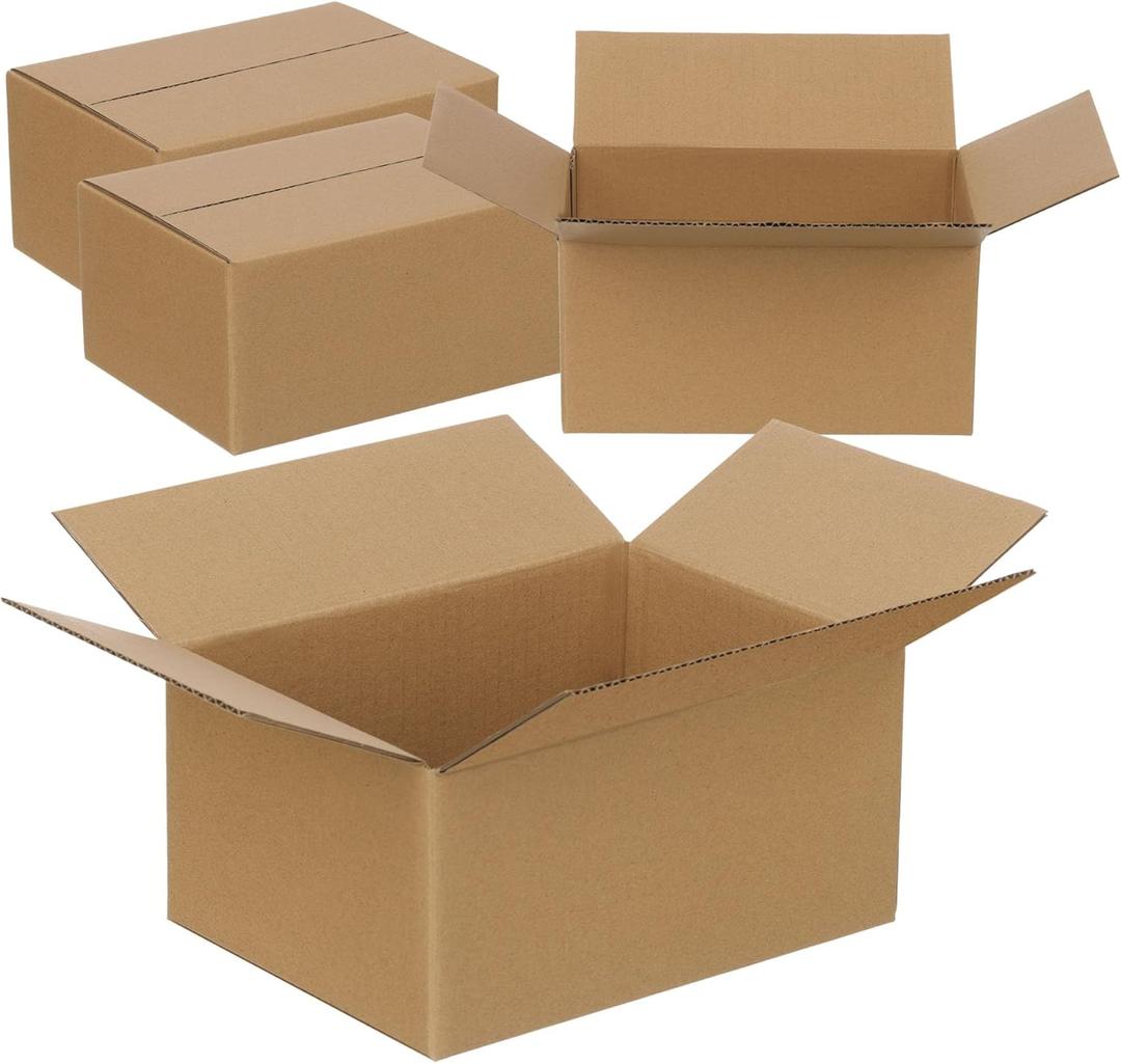 FARRAY 100 Pack Shipping Boxes 8x6x4 inches, Study Corrugated Small Cardboard Boxes for Mailing Packing, Brown