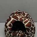 Guinea Pig Bed Rabbit Hideout Warm Fleece Cuddle Cup Washable Winter Sleeping House for Small Pet/Ferret/Chinchilla/Bunny (Leopard Print Style)